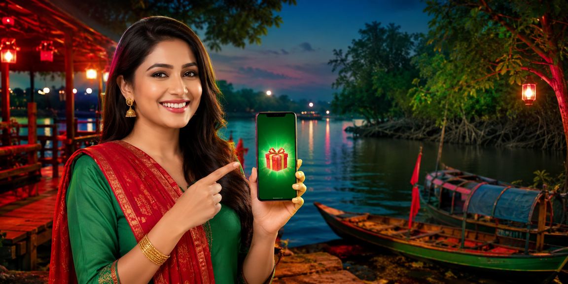 মোবাইল পেমেন্ট সুবিধা সহ সুন্দরবন প্রকৃতির ছবি